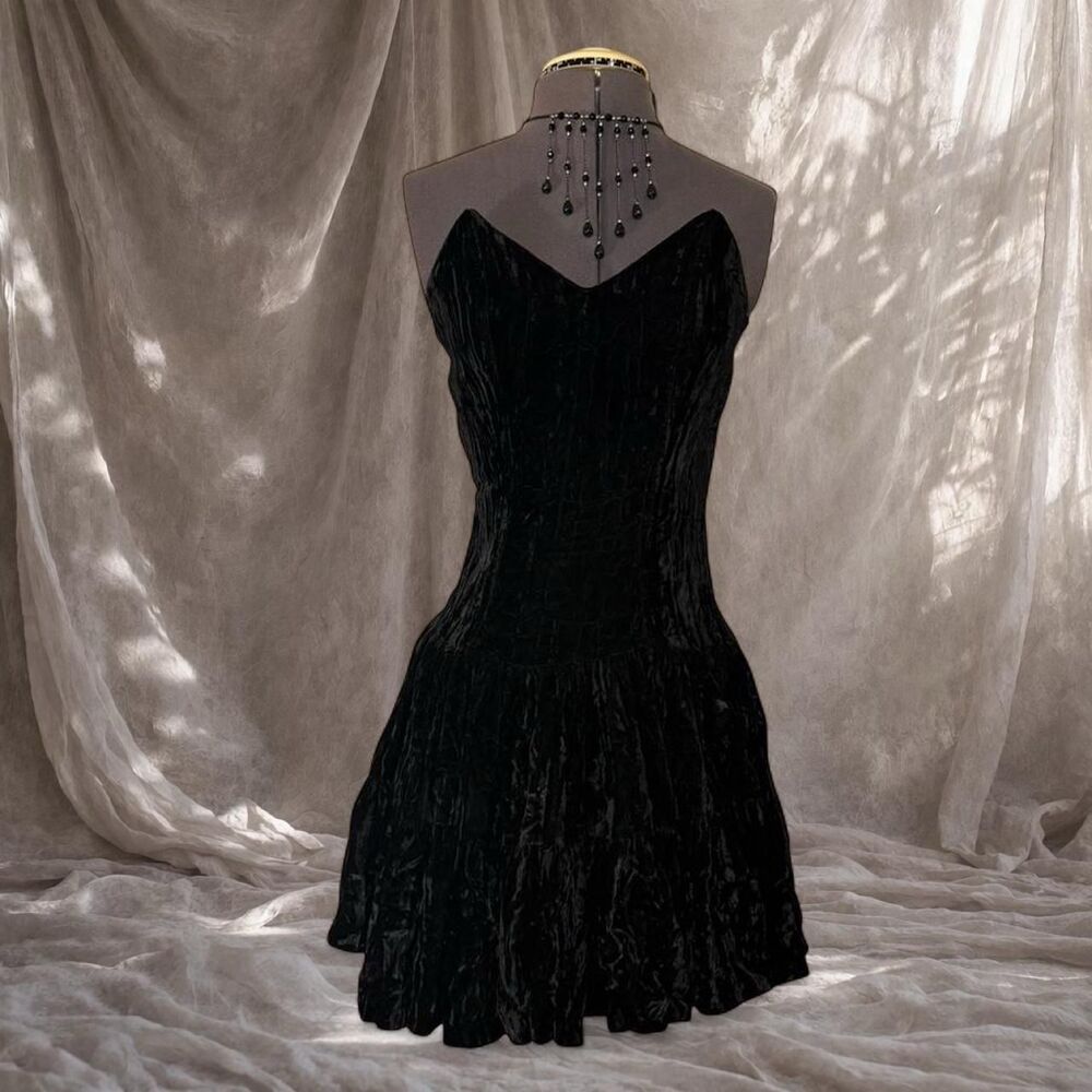 Betsey johnson PUNK LABEL Women's Black Velvet Dress